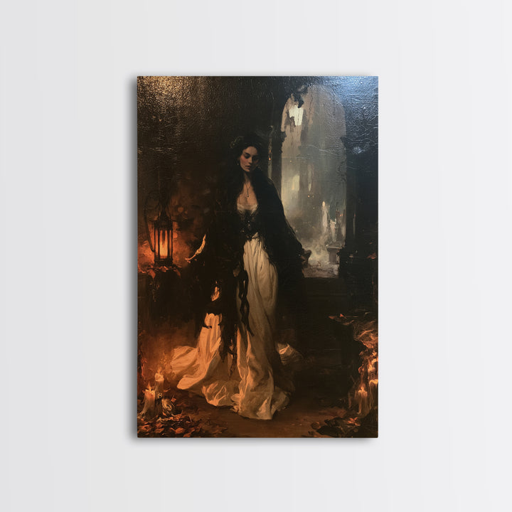 The Somnambulist, Somnambulist Portrait, Vertical Canvas Print, Classic Halloween Decor, Gothic Wall Decor, Classic Monster Art