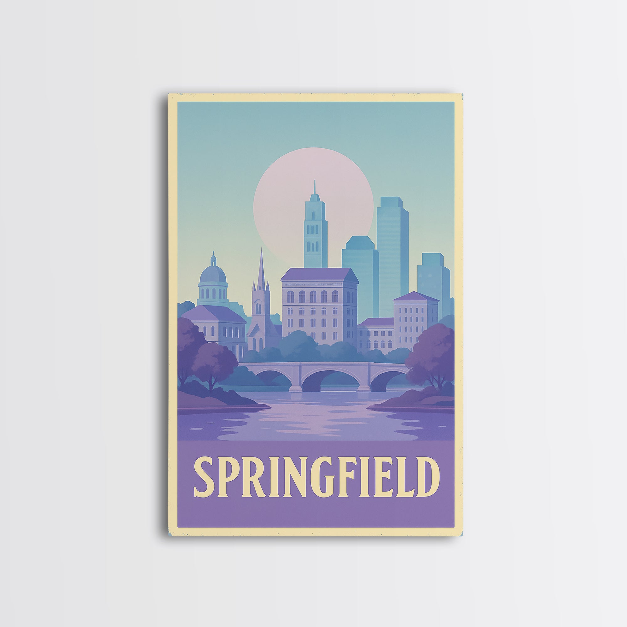 Springfield Missouri Travel Poster, Canvas Print, Soft Vintage City Po ...
