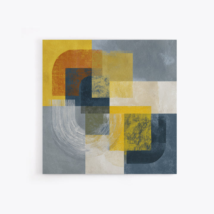 Statement Abstract with Bold Layered Brushwork Framed Canvas Print, Wall Art, Modern Decor, Living Room Decor, Abstract Art, WAL-1x1-1