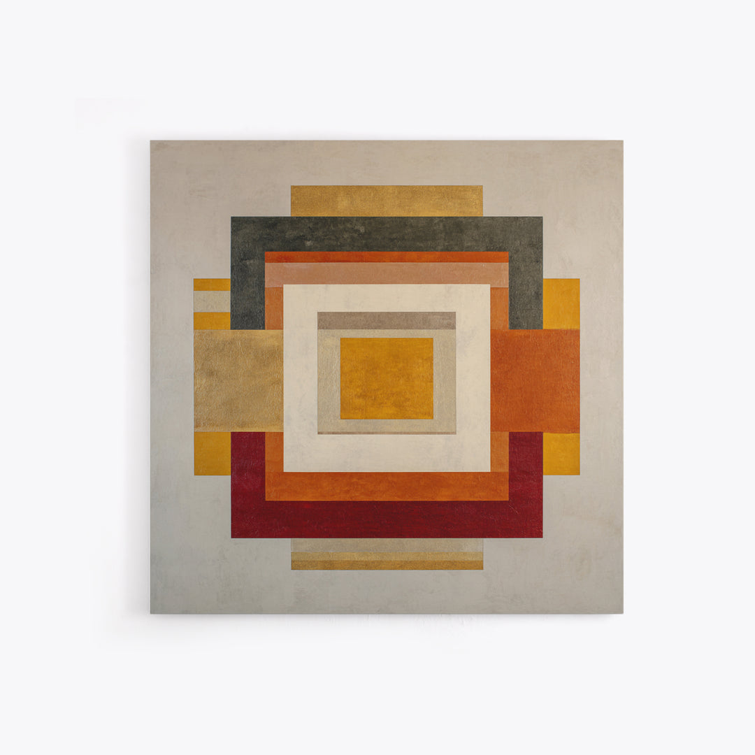 Modern Geometric Composition for Living Spaces Canvas Print, Wall Art, Abstract Wall Art, Living Room Decor, WAL-1x1-100