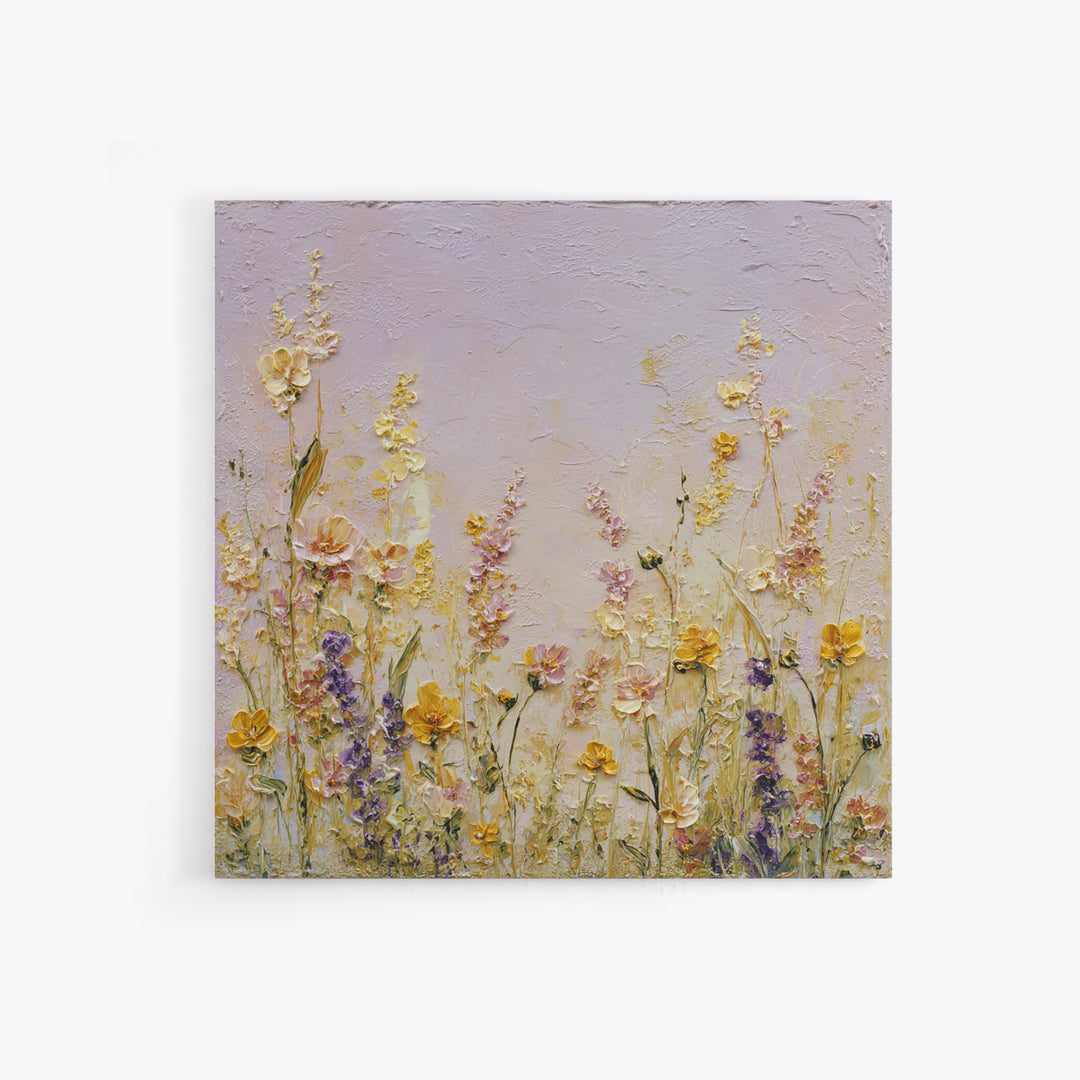 Impressionist Meadow of Wildflowers Canvas Print, Wall Art, Gallery Decor, Living Room Decor, Fine Art, Home Decor, WAL-1x1-17