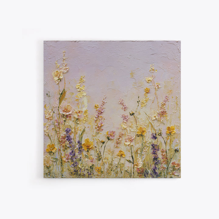 Impressionist Meadow of Wildflowers Canvas Print, Wall Art, Gallery Decor, Living Room Decor, Fine Art, Home Decor, WAL-1x1-17