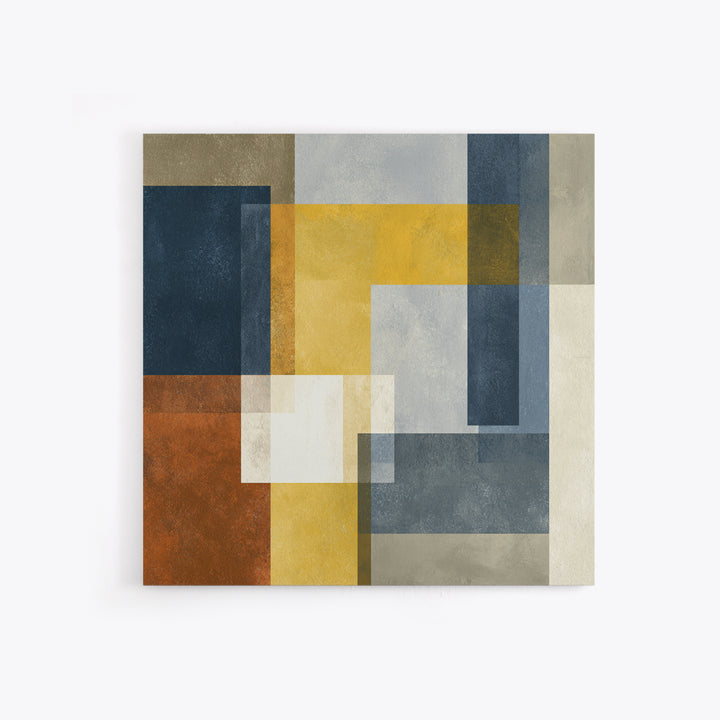 Modern Geometric Composition for Living Spaces Canvas Print, Wall Art, Home Decor, Living Room Decor, Abstract Art, WAL-1x1-4