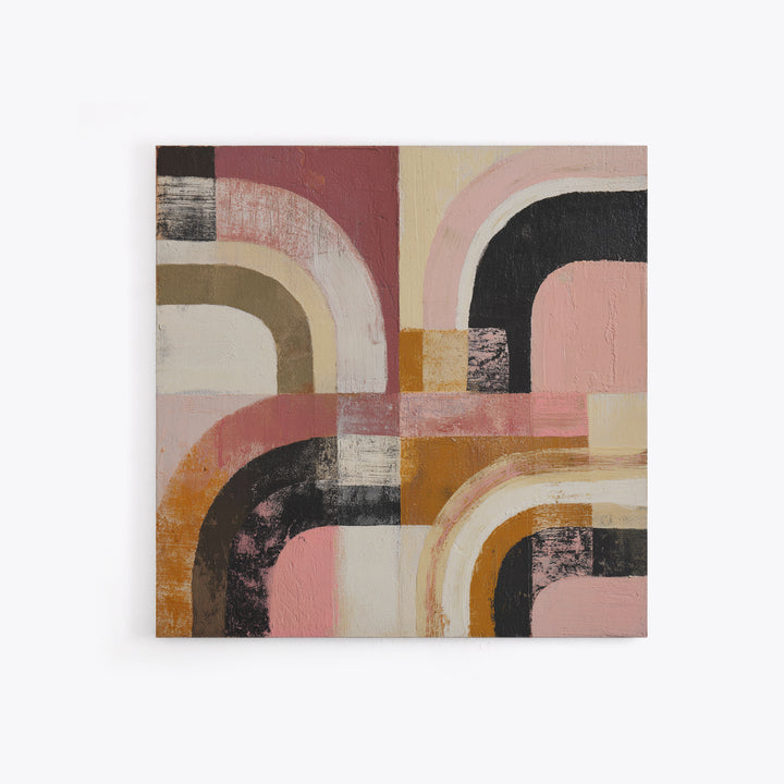 Statement Abstract with Bold Layered Brushwork Canvas Print, Wall Art, Room Decor, Living Room Decor, Abstract Art, WAL-1x1-49