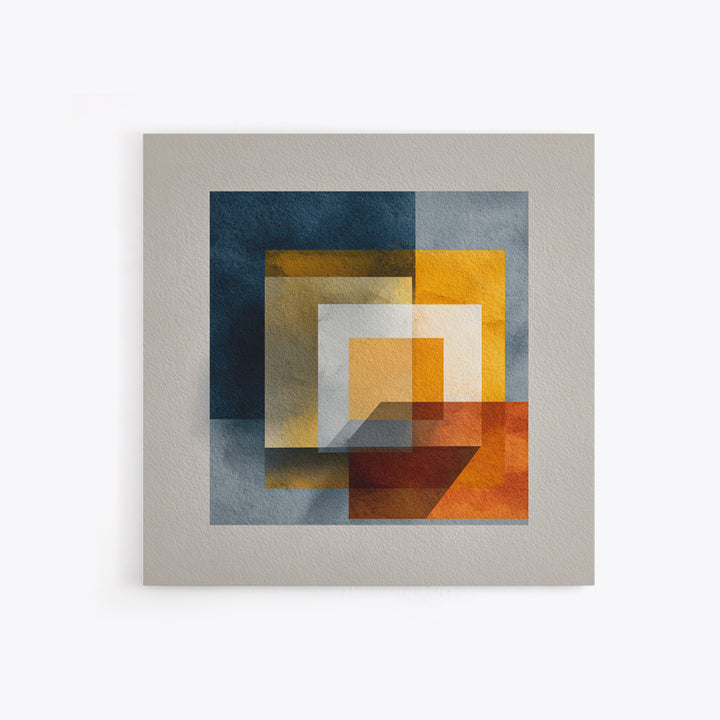 Modern Geometric Composition for Living Spaces Canvas Print, Wall Art, Textured Wall Art, Living Room Decor, Abstract Art, WAL-1x1-76
