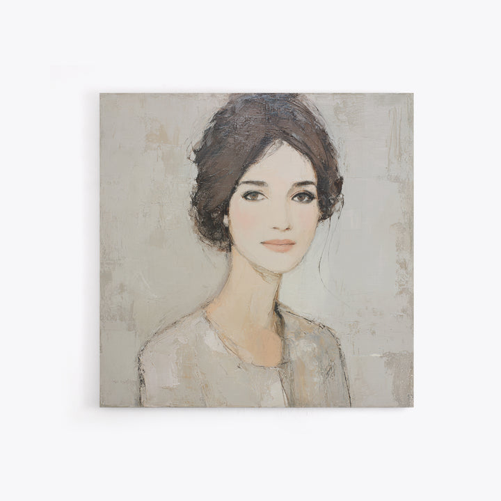 Minimal Line Portrait Framed Canvas Print, Wall Art, Statement Artwork, Living Room Decor, Fine Art, Wall Decor, WAL-1x1-78