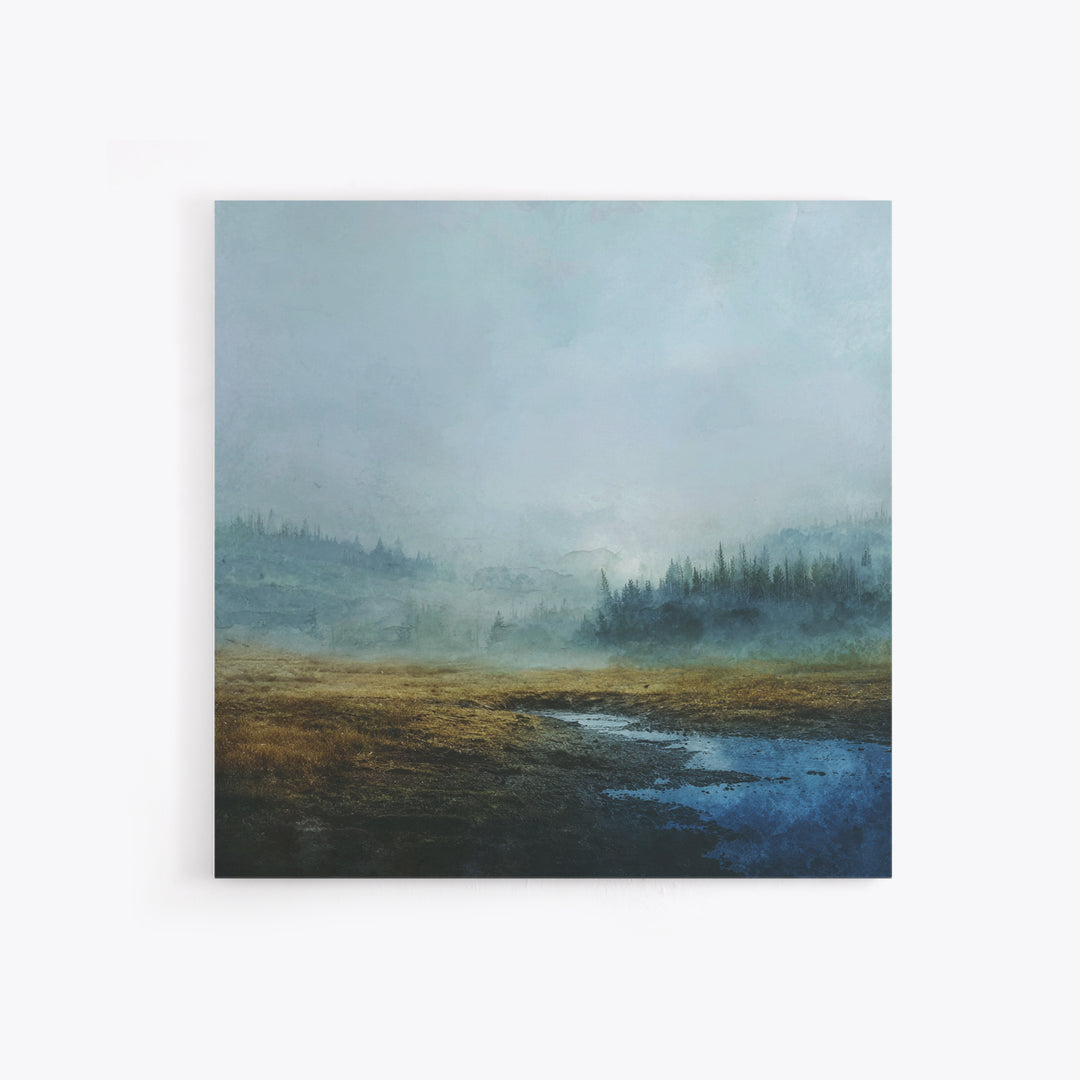 Moody Forest Landscape Canvas Print, Wall Art, Boho Decor, Living Room Decor, Fine Art, Painting, Art Print, WAL-1x1-82