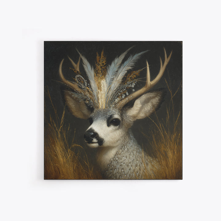 Whimsical Animal Portrait Canvas Print, Wall Art, Fine Art Print, Living Room Decor, Oil Painting, Wall Decor, WAL-1x1-95