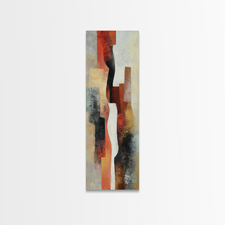 Statement Abstract with Bold Layered Brushwork Canvas Print, Wall Art, Minimalist Decor, Living Room Decor, Fine Art, WAL-1x3-13