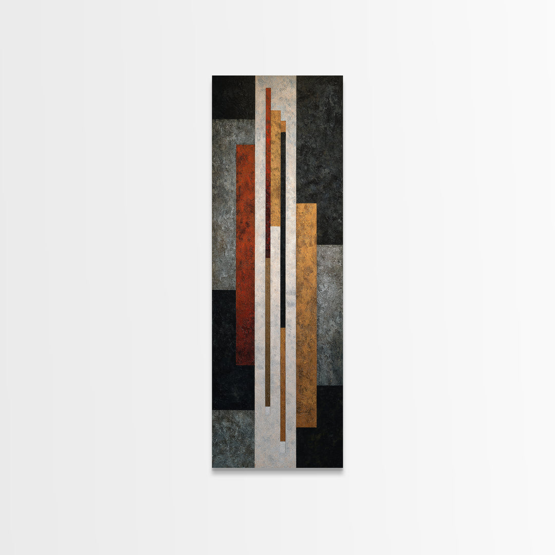 Modern Geometric Composition for Living Spaces Canvas Print, Wall Art, Home Decor, Living Room Decor, Abstract Art, WAL-1x3-16