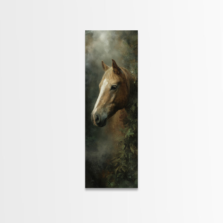 Wild Horse Portrait Canvas Print, Wall Art, Canvas, Living Room Decor, Oil Painting, Canvas Wall Art, Abstract Art, WAL-1x3-25