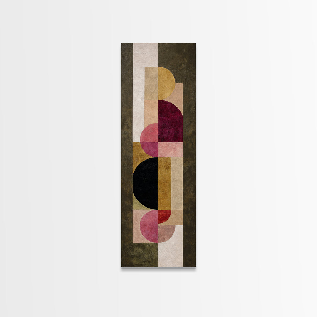 Modern Geometric Composition for Living Spaces Canvas Print, Wall Art, Metal Wall Art, Living Room Decor, Fine Art, WAL-1x3-40