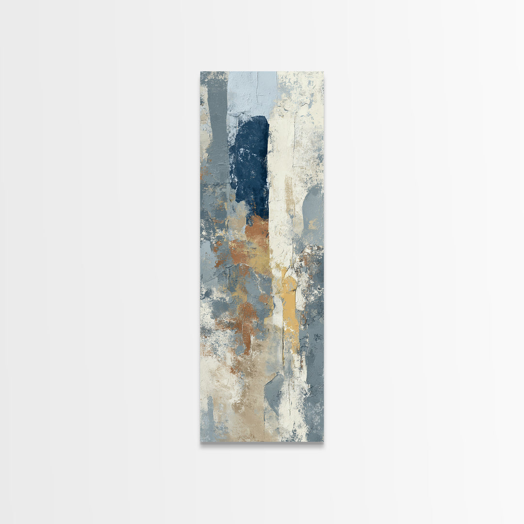 Luxury Neutral Plaster Texture Abstract Canvas Print, Wall Art, Wood Wall Art, Living Room Decor, Fine Art, Textured Painting, WAL-1x3-51