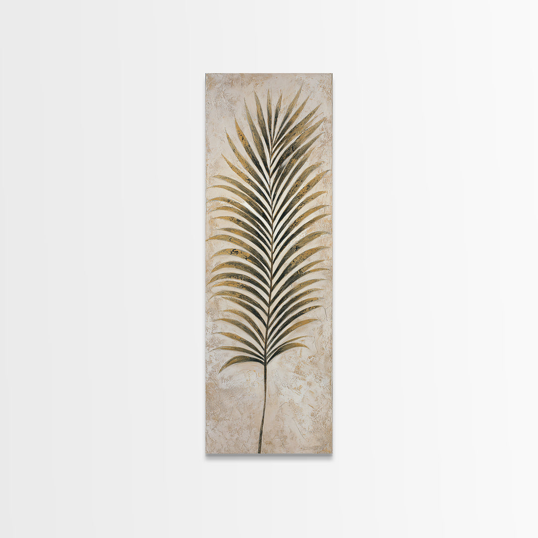 Tropical Palm Leaf Painting Framed Canvas Print, Wall Art, Framed Wall Art, Living Room Decor, Fine Art, Fine Art Print, WAL-1x3-76