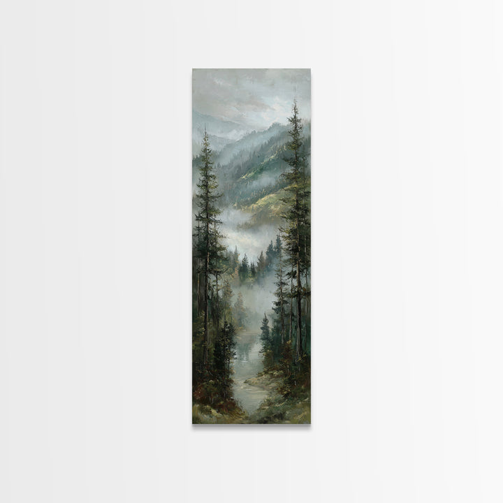 Moody Forest Landscape Canvas Print, Wall Art, Room Decor, Living Room Decor, Fine Art, Printable Wall Art, Wall Hangings, WAL-1x3-94