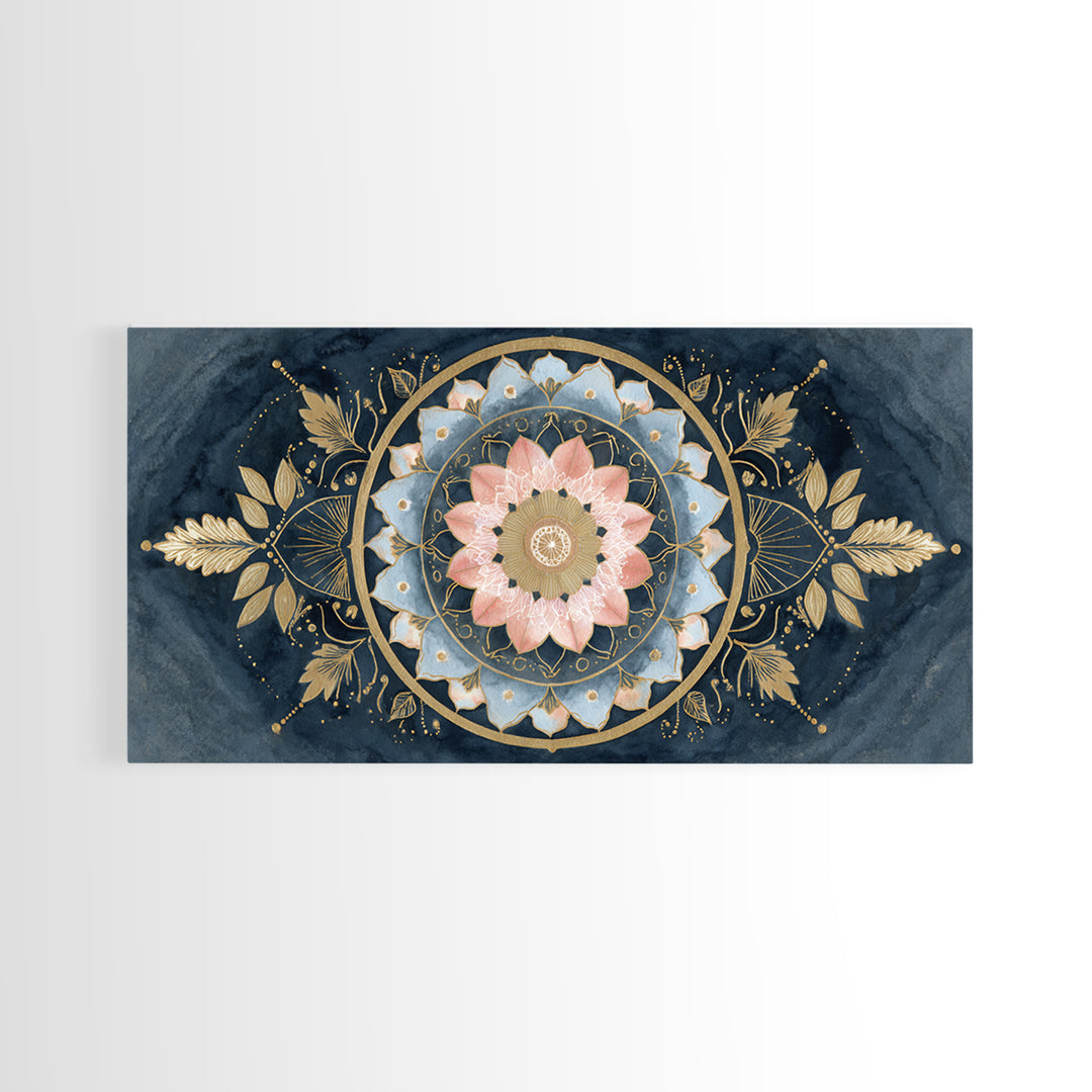 Sacred Geometry Mandala Canvas Print, Wall Art, Art Print, Living Room Decor, Fine Art, Wall Hanging, Home Decor Gift, WAL-2x1-41