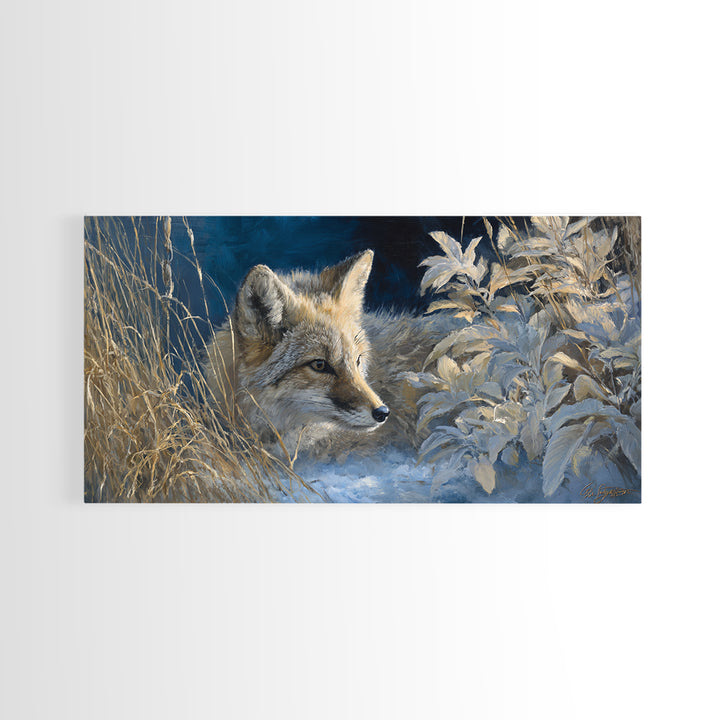 Whimsical Animal Portrait Framed Canvas Print, Wall Art, Gallery Decor, Living Room Decor, Fine Art, Home Decor, WAL-2x1-67