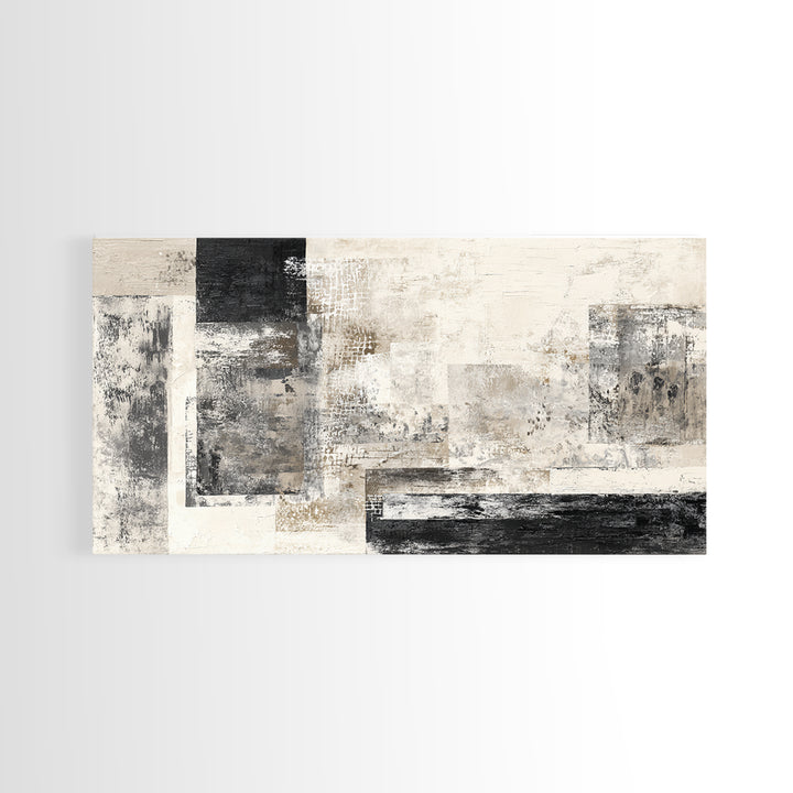 Black and White Architectural Study Canvas Print, Wall Art, Large Wall Art, Living Room Decor, Fine Art, Abstract Wall Art, WAL-2x1-76