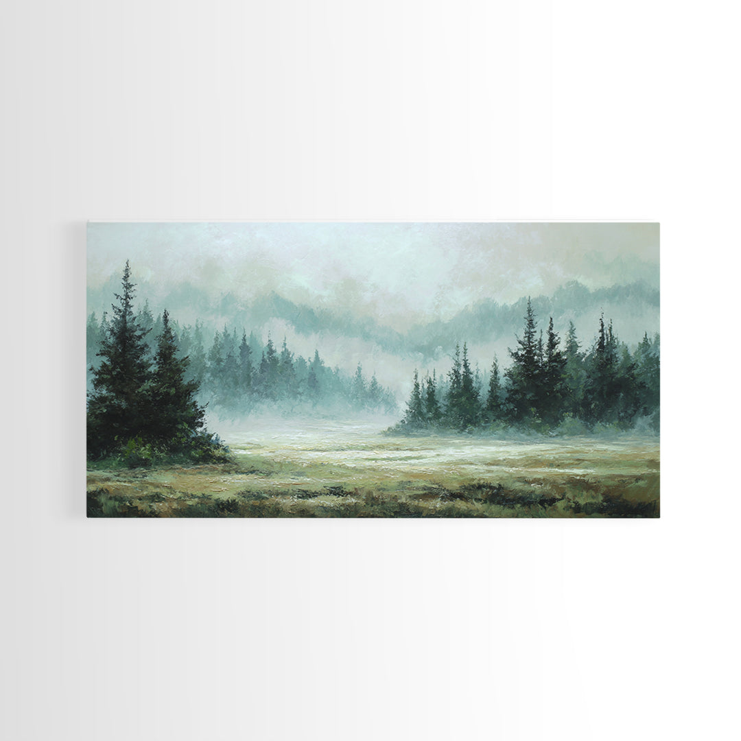Moody Forest Landscape Canvas Print, Wall Art, Wall Decor, Living Room Decor, Fine Art, Large Wall Art, Art Deco, WAL-2x1-78