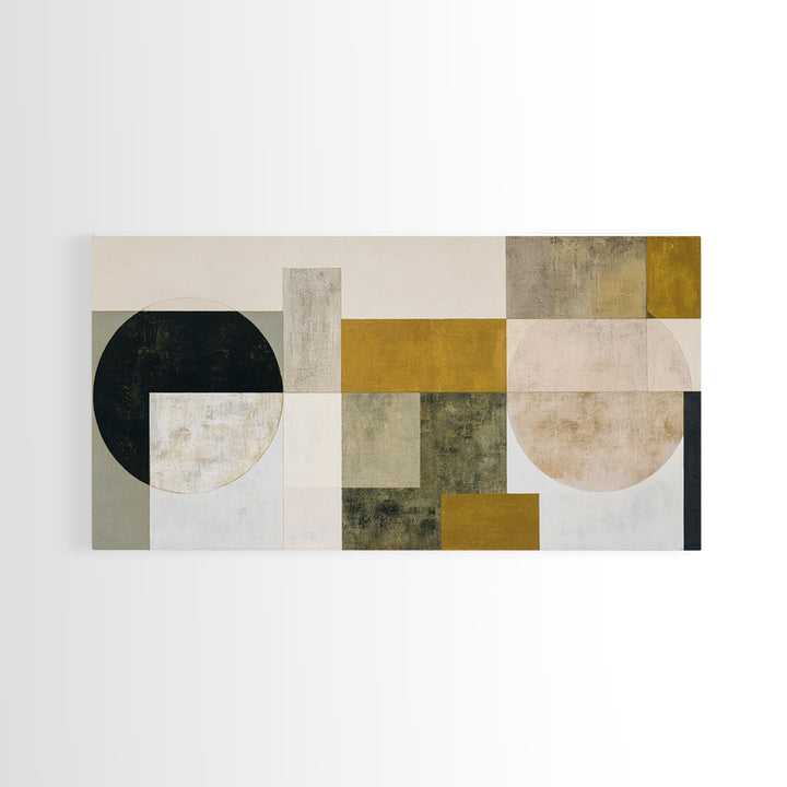 Modern Geometric Composition for Living Spaces Framed Canvas Print, Wall Art, Framed Wall Art, Living Room Decor, Fine Art, WAL-2x1-96