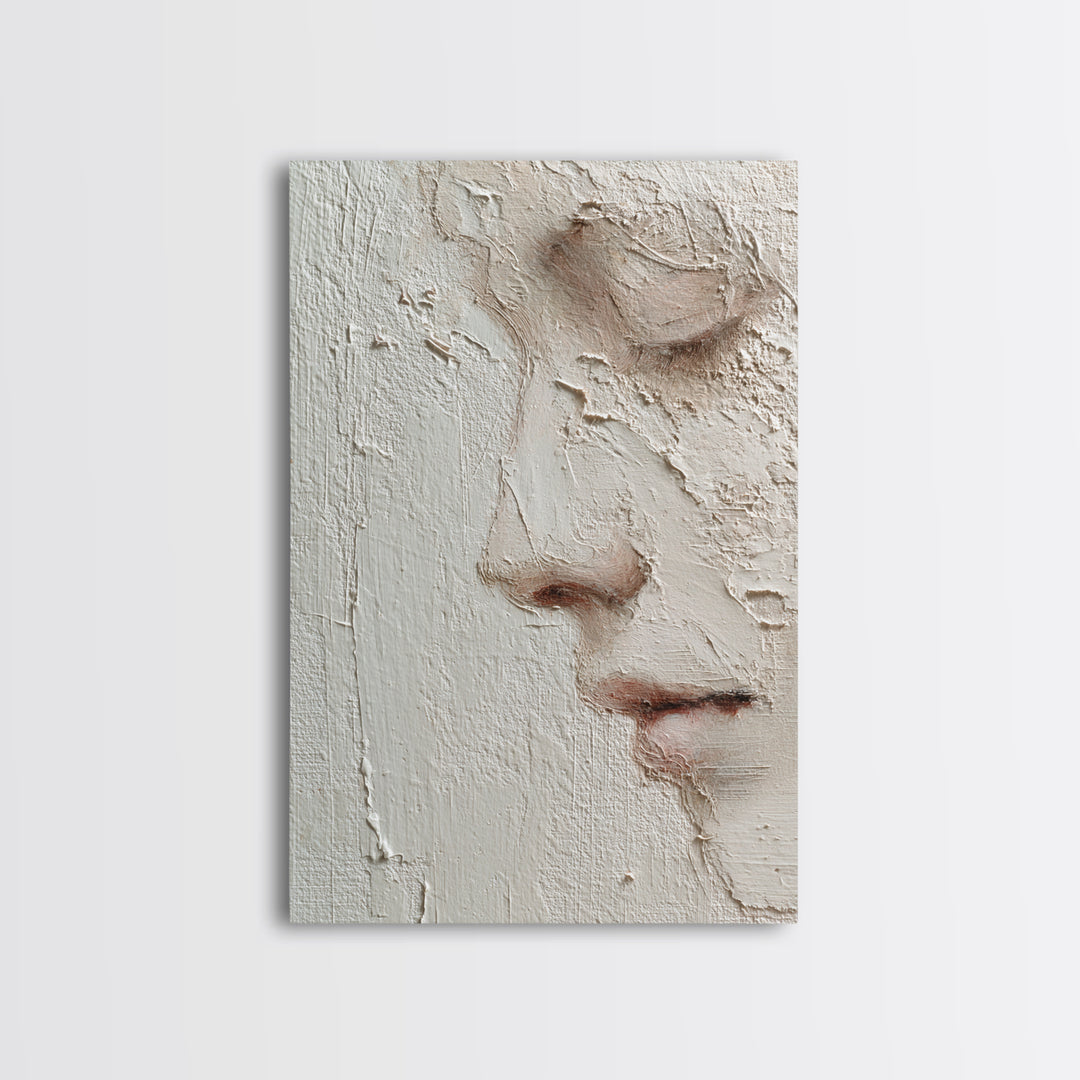 Minimal Line Portrait Framed Canvas Print, Wall Art, Art Print, Living Room Decor, Fine Art, Wall Hanging, Home Decor Gift, WAL-2x3-38