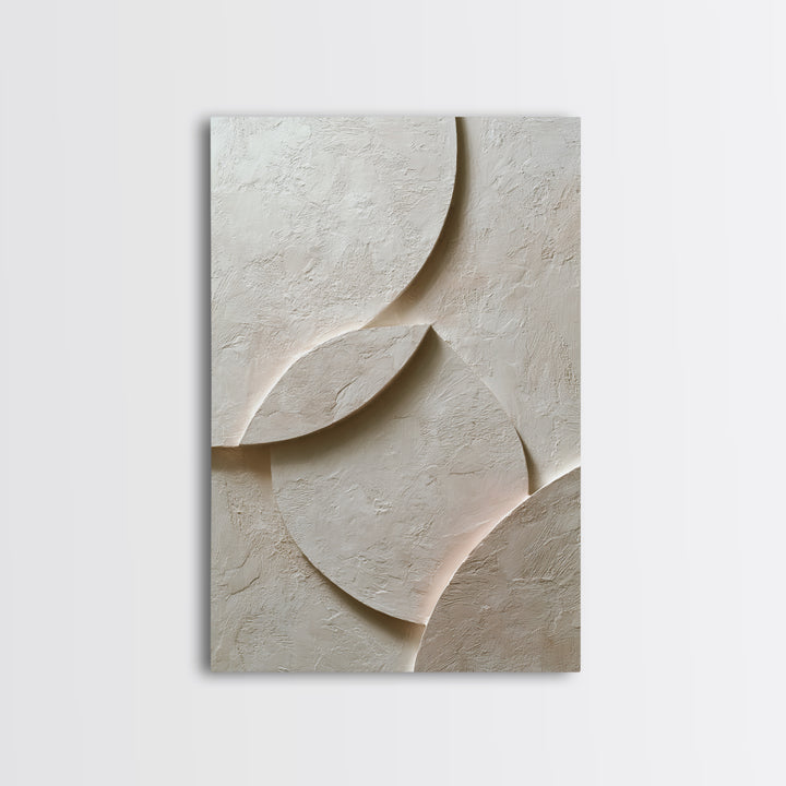 Luxury Neutral Plaster Texture Abstract Canvas Print, Wall Art, Art Deco, Living Room Decor, Fine Art, Abstract Wall Art, WAL-2x3-71