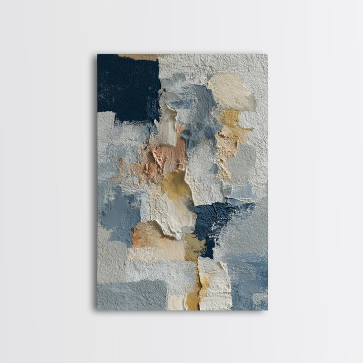 Luxury Neutral Plaster Texture Abstract Canvas Print, Wall Art, Living Room Decor, Abstract Art, Minimalist Decor, WAL-2x3-95
