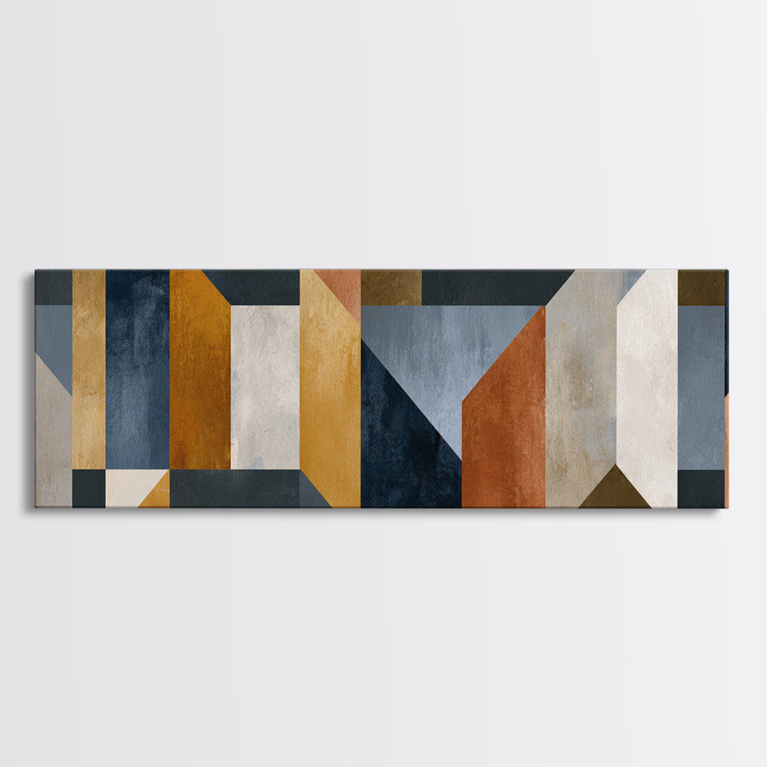 Modern Geometric Composition for Living Spaces Canvas Print, Wall Art, Prints Wall Art, Living Room Decor, Fine Art, WAL-3x1-20