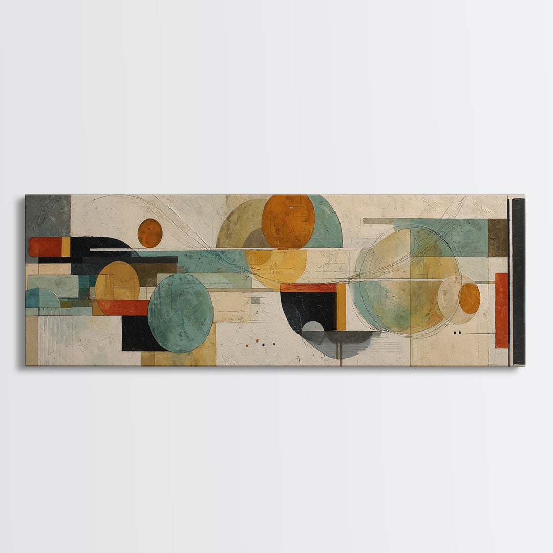 Statement Abstract with Bold Layered Brushwork Canvas Print, Wall Art, Abstract Wall Art, Living Room Decor, Abstract Art, WAL-3x1-41