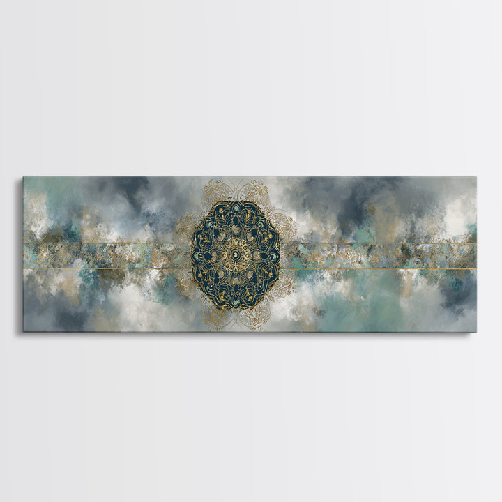 Sacred Geometry Mandala Canvas Print, Wall Art, Living Room Decor, Oil Painting, Minimalist Decor, Contemporary Art, WAL-3x1-61