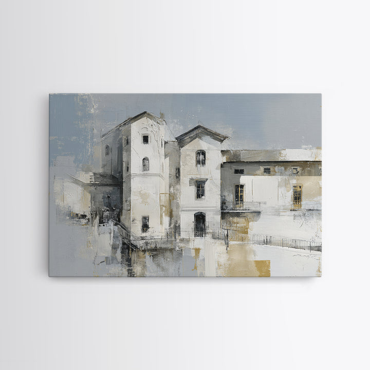Black and White Architectural Study Canvas Print, Wall Art, Canvas Wall Art, Living Room Decor, Fine Art, Statement Artwork, WAL-3x2-12