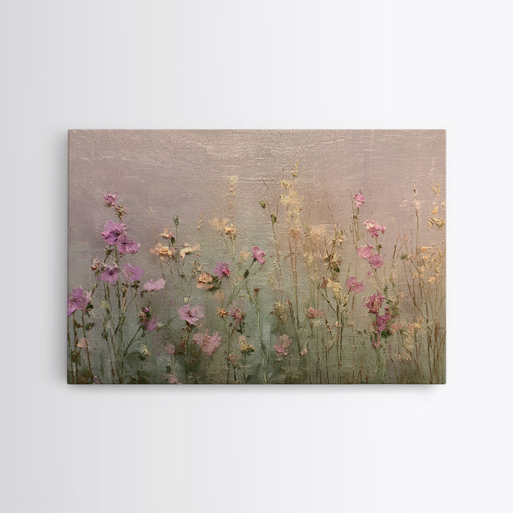 Impressionist Meadow of Wildflowers Canvas Print, Wall Art, Digital Print, Living Room Decor, Fine Art, Luxury Decor, WAL-3x2-21