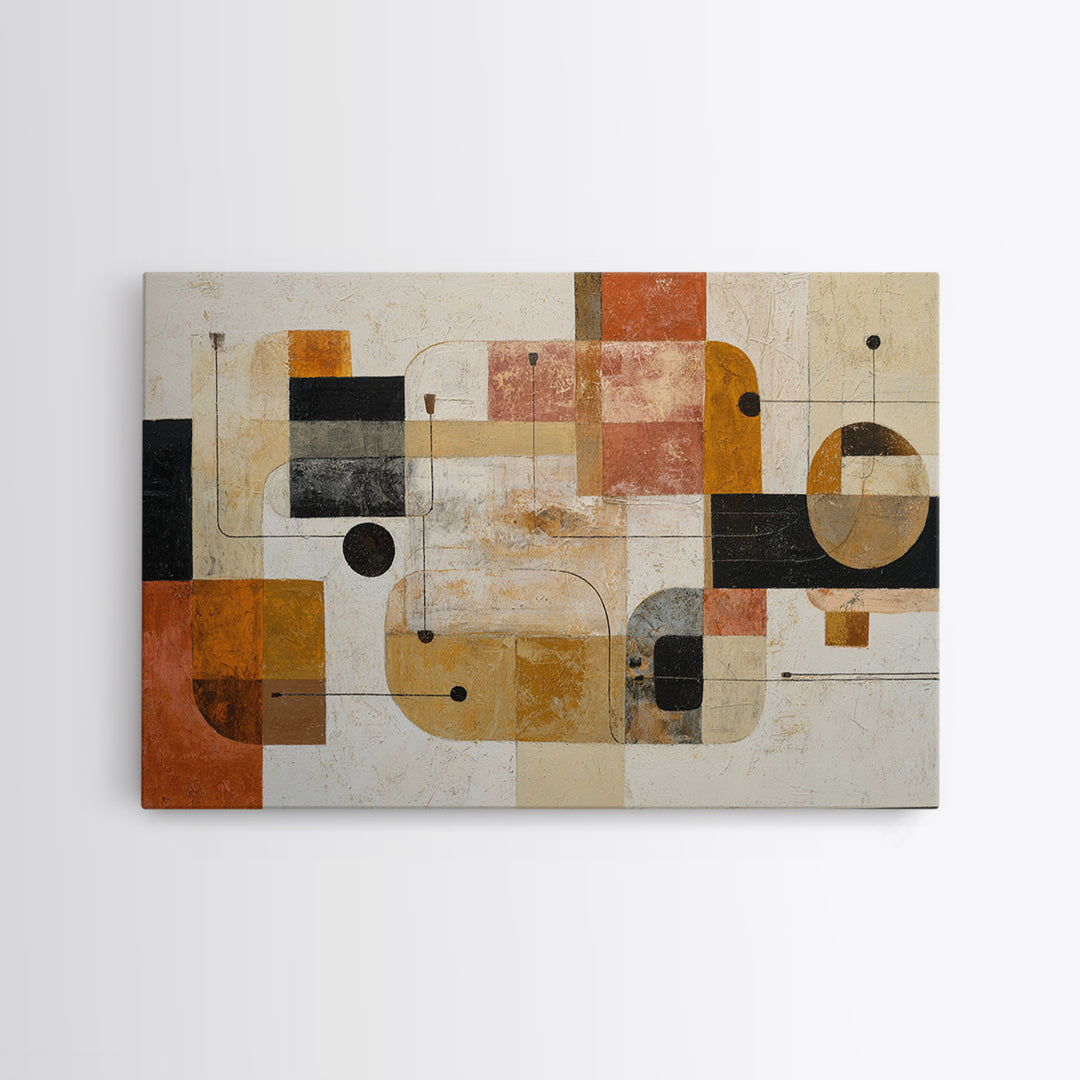 Statement Abstract with Bold Layered Brushwork Canvas Print, Wall Art, Modern Decor, Living Room Decor, Abstract Art, WAL-3x2-29