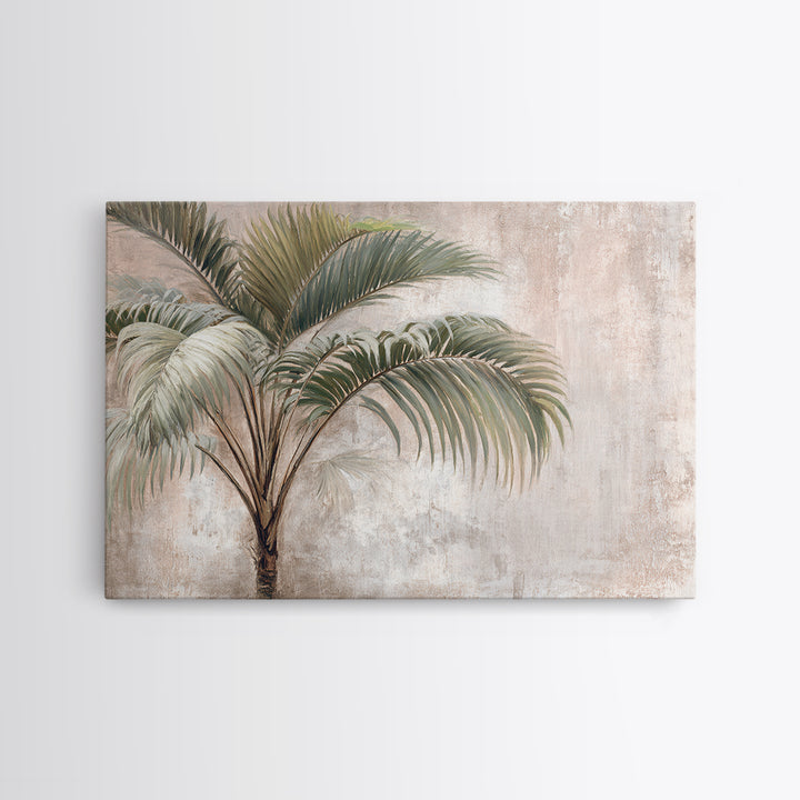 Tropical Palm Leaf Painting Canvas Print, Wall Art, Abstract Wall Art, Living Room Decor, Fine Art, Contemporary Art, WAL-3x2-44