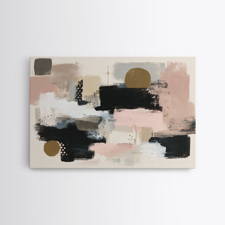 Statement Abstract with Bold Layered Brushwork Canvas Print, Wall Art, Modern Decor, Living Room Decor, Abstract Art, WAL-3x2-53