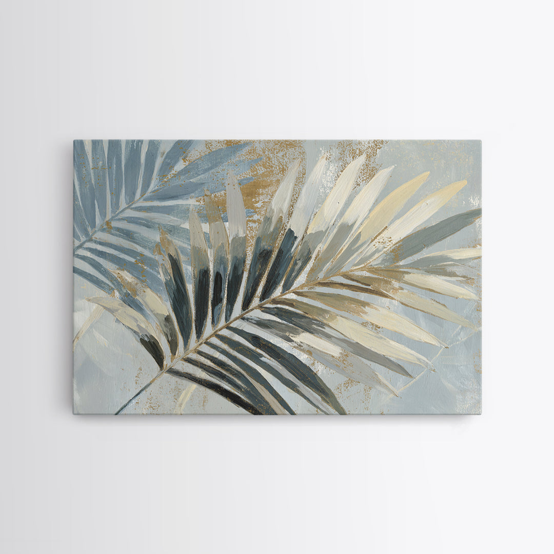Tropical Palm Leaf Painting Canvas Print, Wall Art, Minimalist Decor, Living Room Decor, Oil Painting, Wall Art Prints, WAL-3x2-68