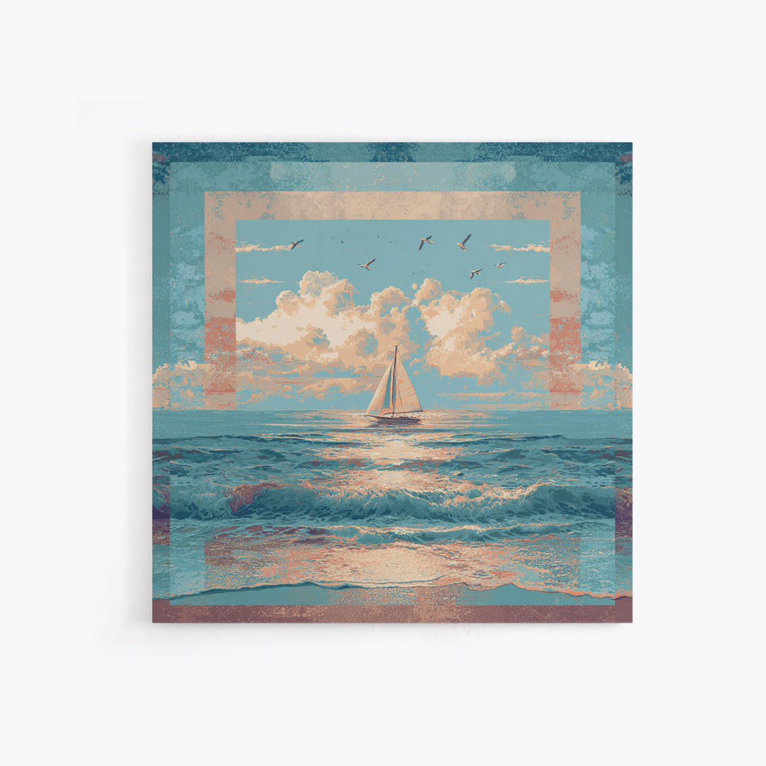 Honeymoon Coastal Sunset Canvas Print, Wedding Art, Wedding Table Number, Living Room Decor, Fine Art, Romance, Gallery Decor, WED-1x1-17