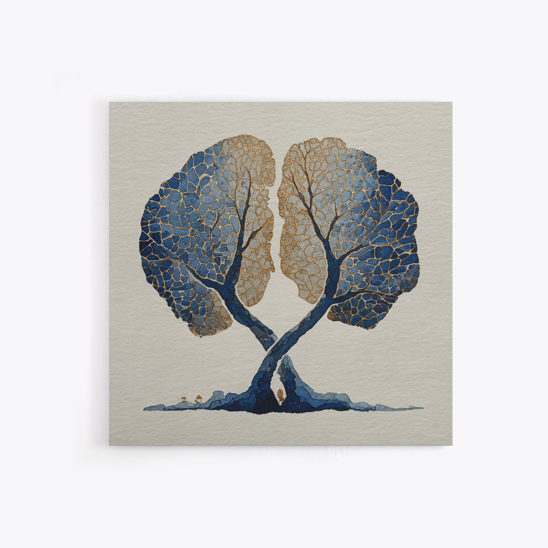 Two Intertwined Trees as Symbolic Artwork Canvas Print, Wedding Art, Wedding Sign, Living Room Decor, Fine Art, Romance, WED-1x1-23