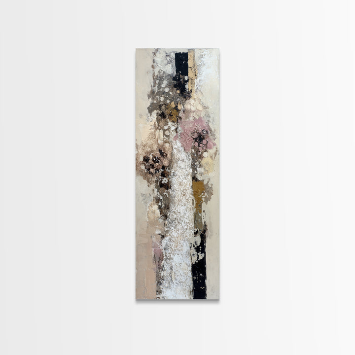 Bridal Veil Texture Abstract Canvas Print, Wedding Art, Living Room Decor, Abstract Art, Romance, Printable Art, WED-1x3-43