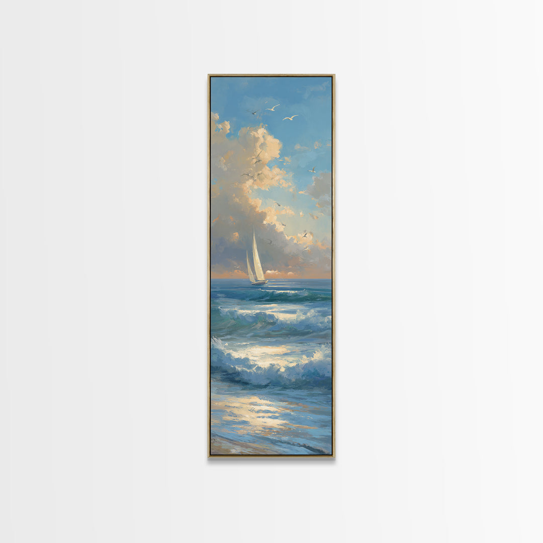 Honeymoon Coastal Sunset Canvas Print, Wedding Art, Unique Wedding Gift, Living Room Decor, Fine Art, Romance, Wall Decor, WED-1x3-5