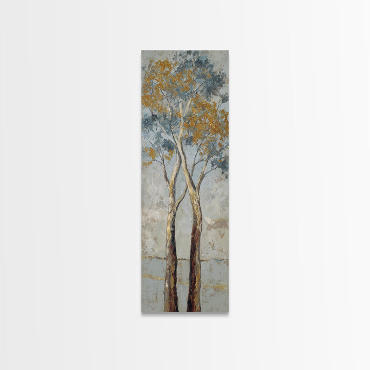 Two Intertwined Trees as Symbolic Artwork Canvas Print, Wedding Art, Wedding, Living Room Decor, Romance, Wedding Guestbook, WED-1x3-59