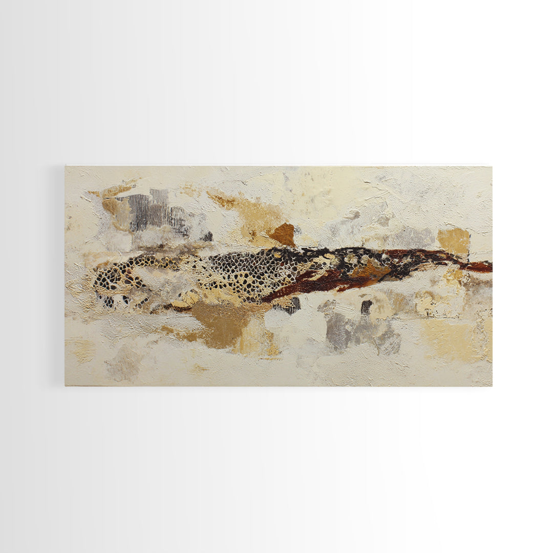 Lace Pattern Ivory Abstraction Framed Canvas Print, Wedding Art, Room Decor, Living Room Decor, Abstract Art, Romance, WED-2x1-15