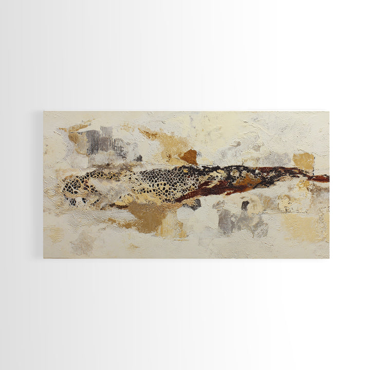 Lace Pattern Ivory Abstraction Framed Canvas Print, Wedding Art, Room Decor, Living Room Decor, Abstract Art, Romance, WED-2x1-15