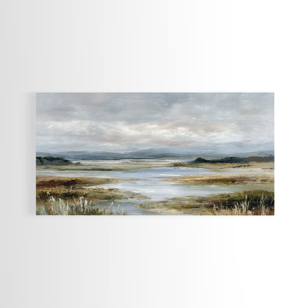 Blush Cloudscape with Dreamy Atmosphere Framed Canvas Print, Wedding Art, Luxury Decor, Living Room Decor, Oil Painting, WED-2x1-35