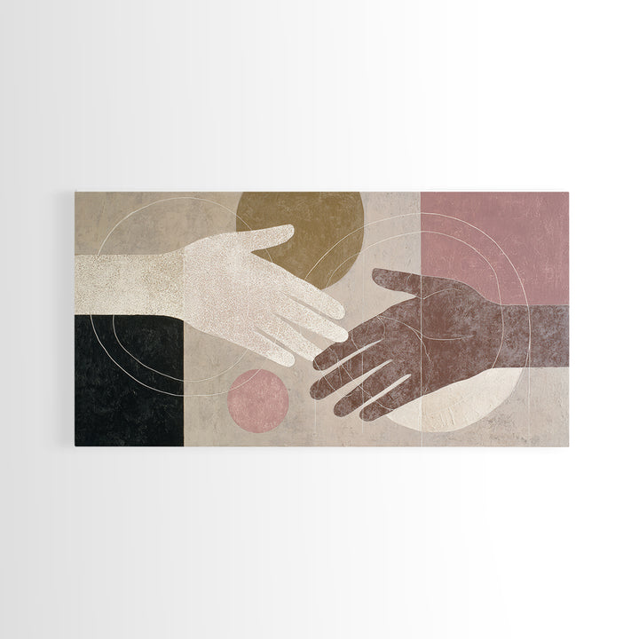 Hands Nearly Touching Canvas Print, Wedding Art, Contemporary Art, Living Room Decor, Abstract Art, Romance, Custom Art, WED-2x1-36