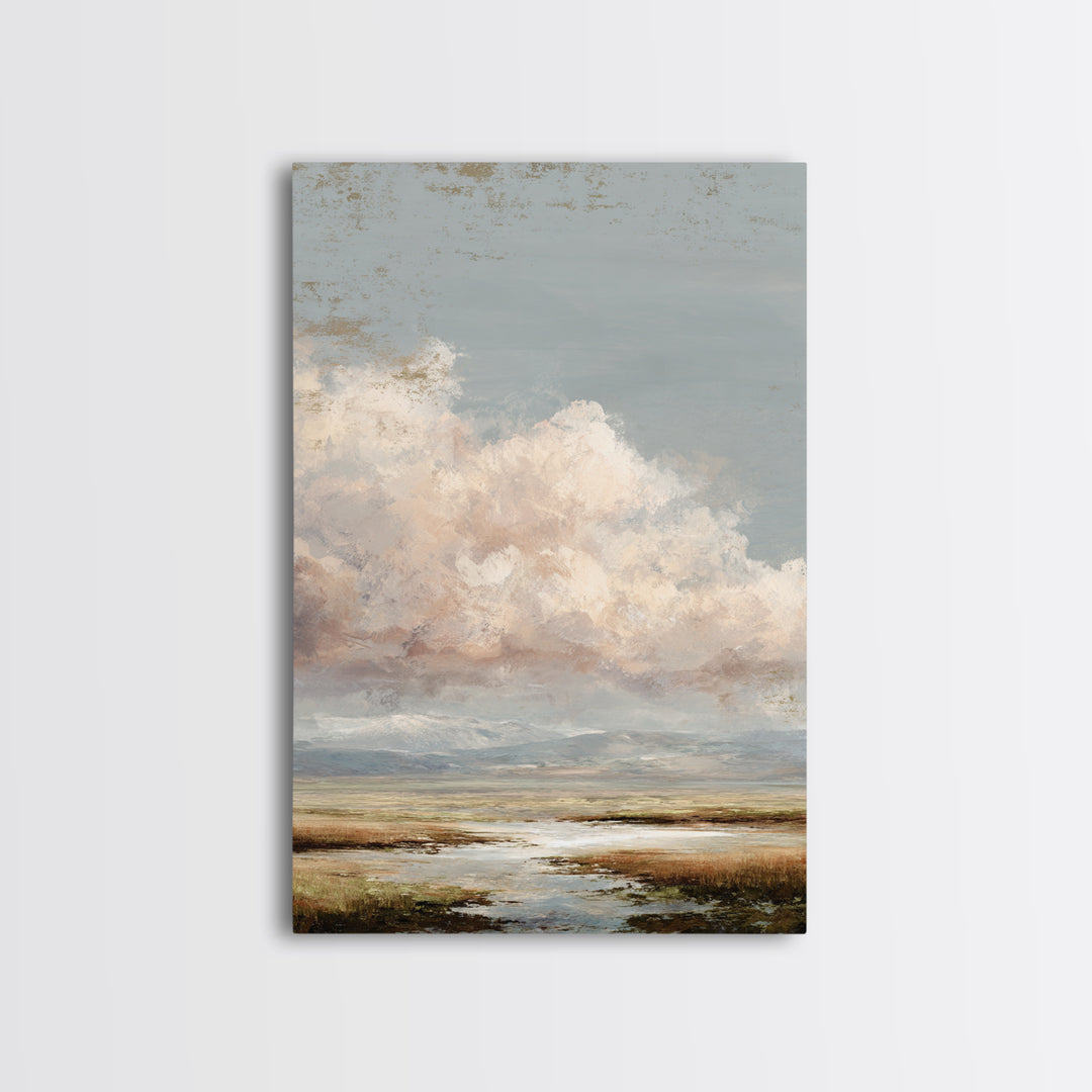 Blush Cloudscape with Dreamy Atmosphere Canvas Print, Wedding Art, Personalized Wedding, Living Room Decor, Fine Art, Romance, WED-2x3-23