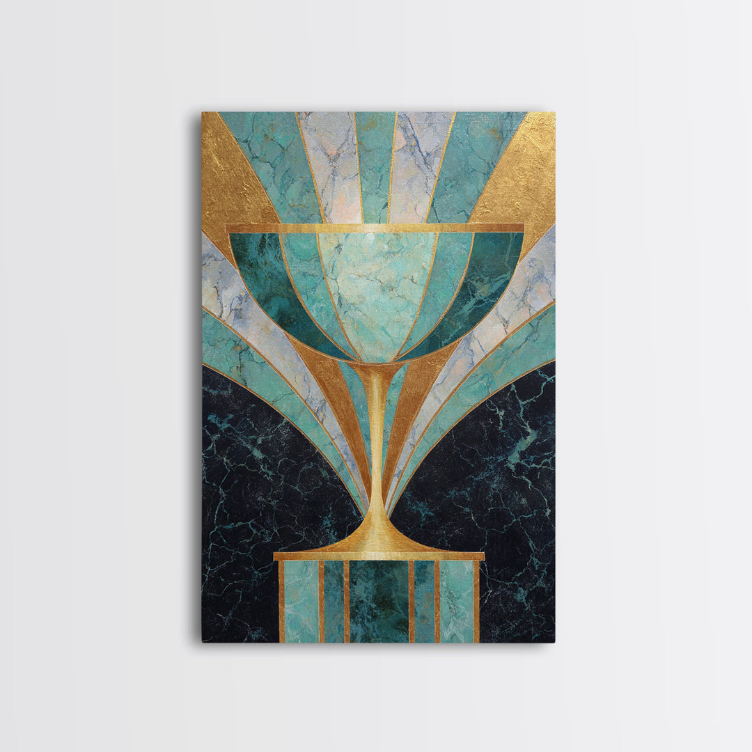 Champagne Coupe Tower Framed Canvas Print, Wedding Art, Contemporary Art, Living Room Decor, Oil Painting, Romance, Custom Art, WED-2x3-53