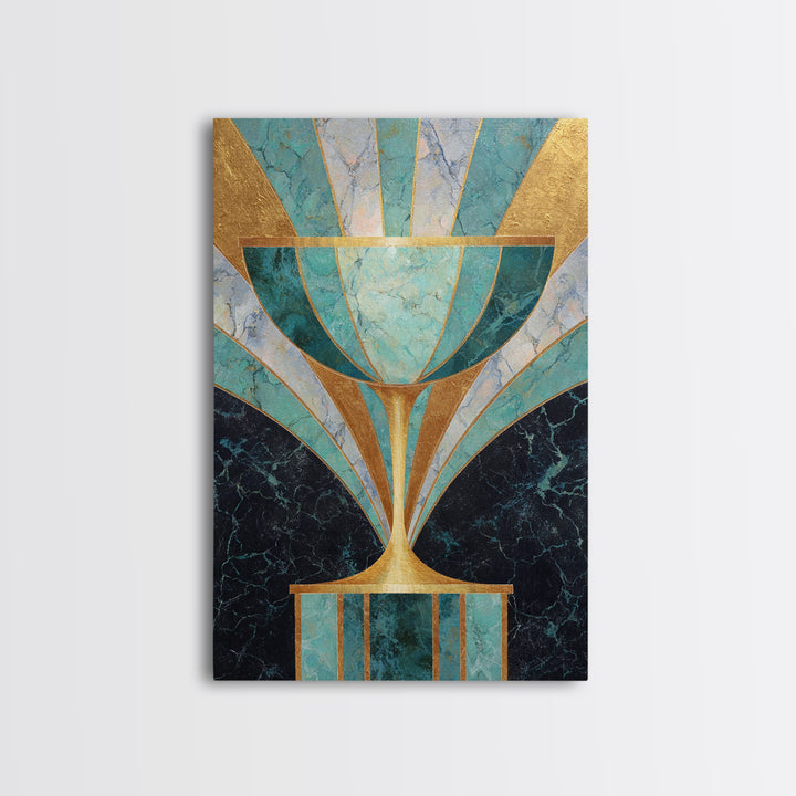 Champagne Coupe Tower Framed Canvas Print, Wedding Art, Contemporary Art, Living Room Decor, Oil Painting, Romance, Custom Art, WED-2x3-53