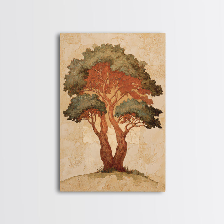 Two Intertwined Trees as Symbolic Artwork Canvas Print, Wedding Art, Custom Wedding Gift, Living Room Decor, Fine Art, Romance, WED-2x3-7
