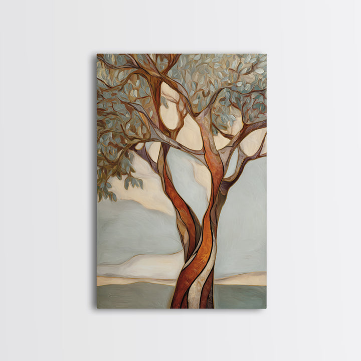 Two Intertwined Trees as Symbolic Artwork Canvas Print, Wedding Art, Fine Art Print, Living Room Decor, Fine Art, Romance, WED-2x3-79
